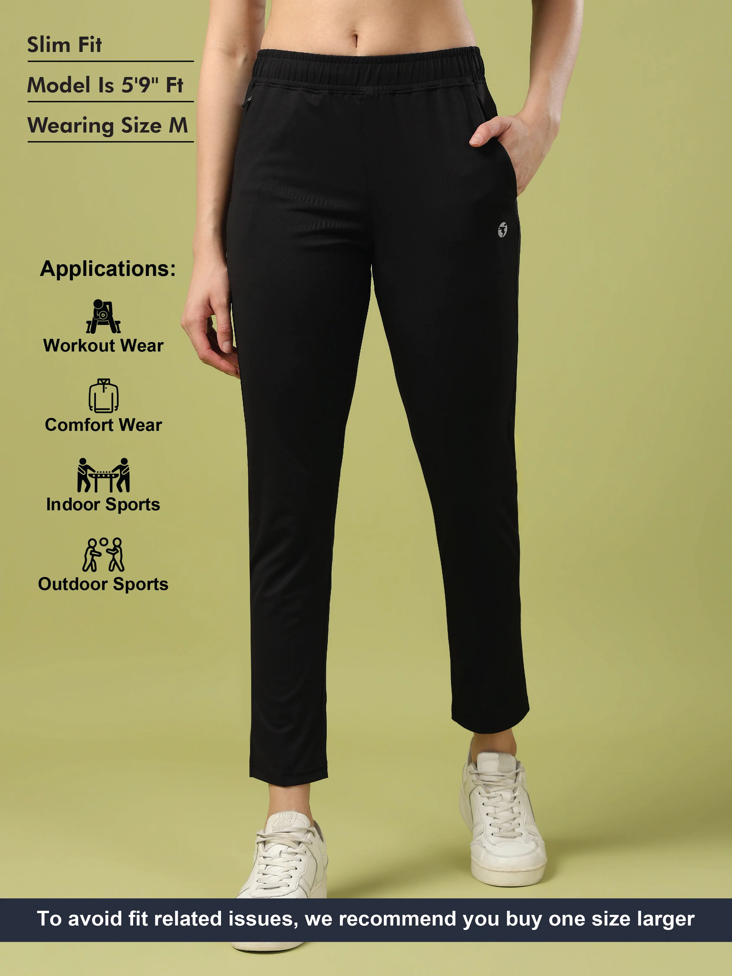Women Solid Straight Fit Trackpants with 4 Way Crispy - Image 5