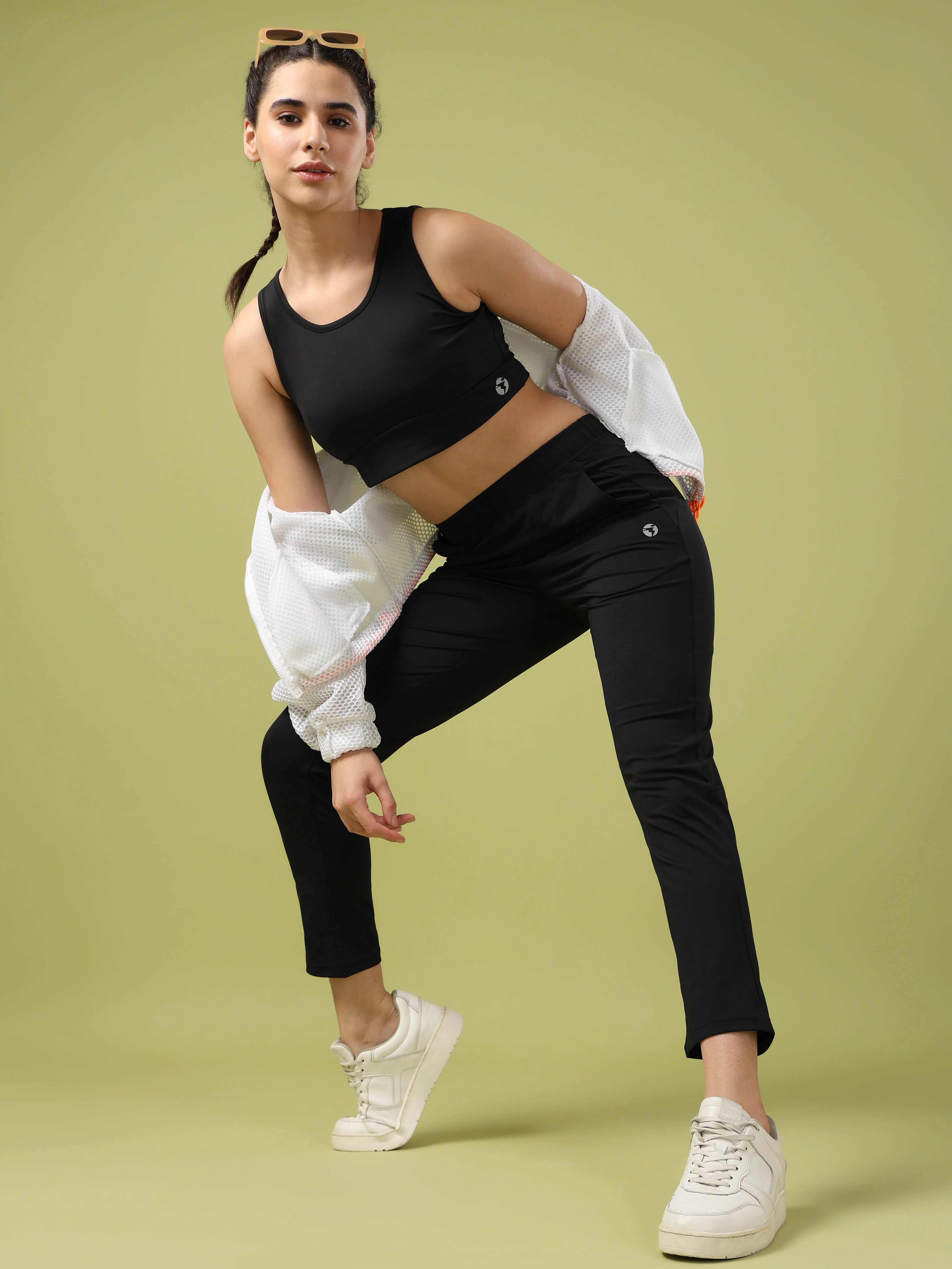 Women Solid Straight Fit Trackpants with 4 Way Crispy - Image 6