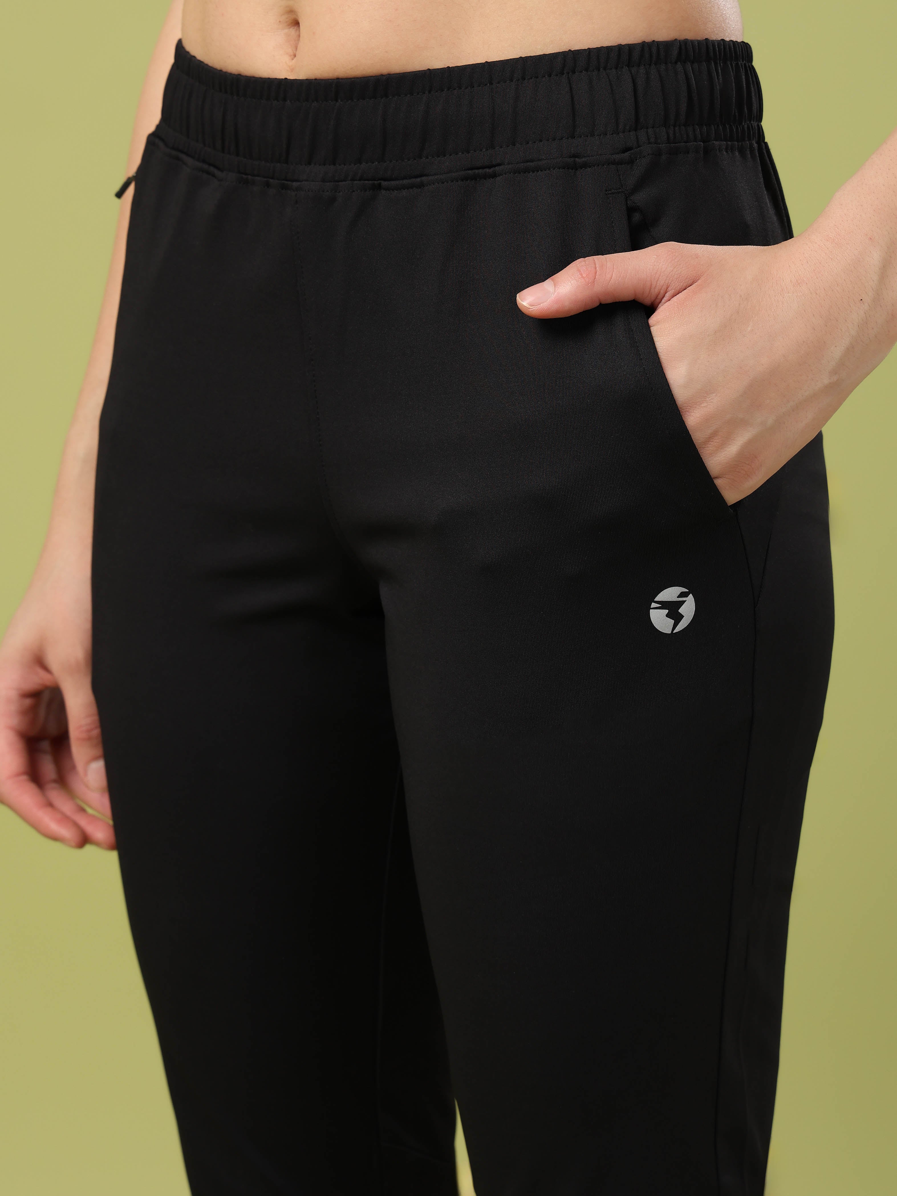 Women Solid Straight Fit Trackpants with 4 Way Crispy - Image 7