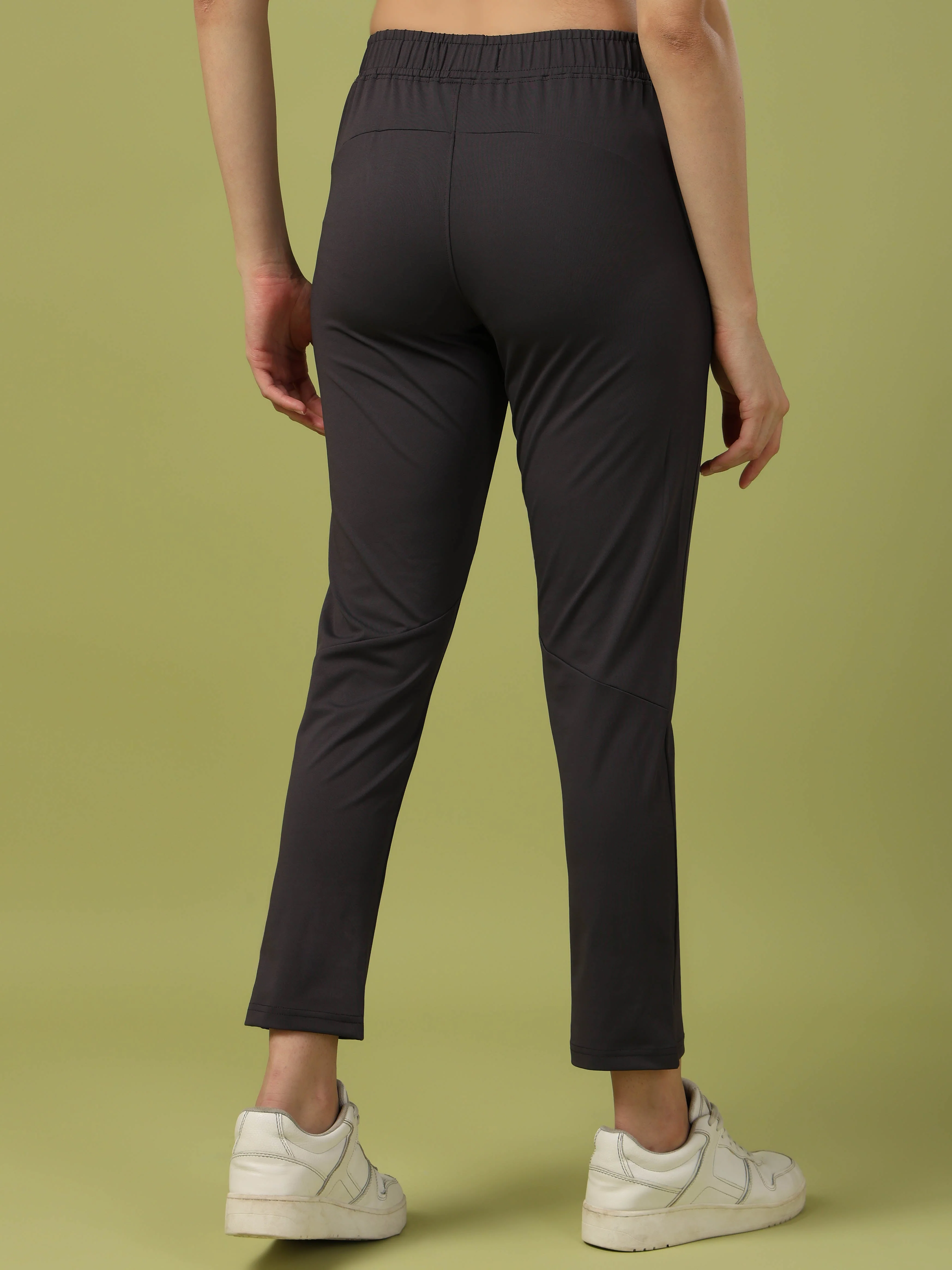 Women Solid Straight Fit Trackpants with 4 Way Crispy - Image 3