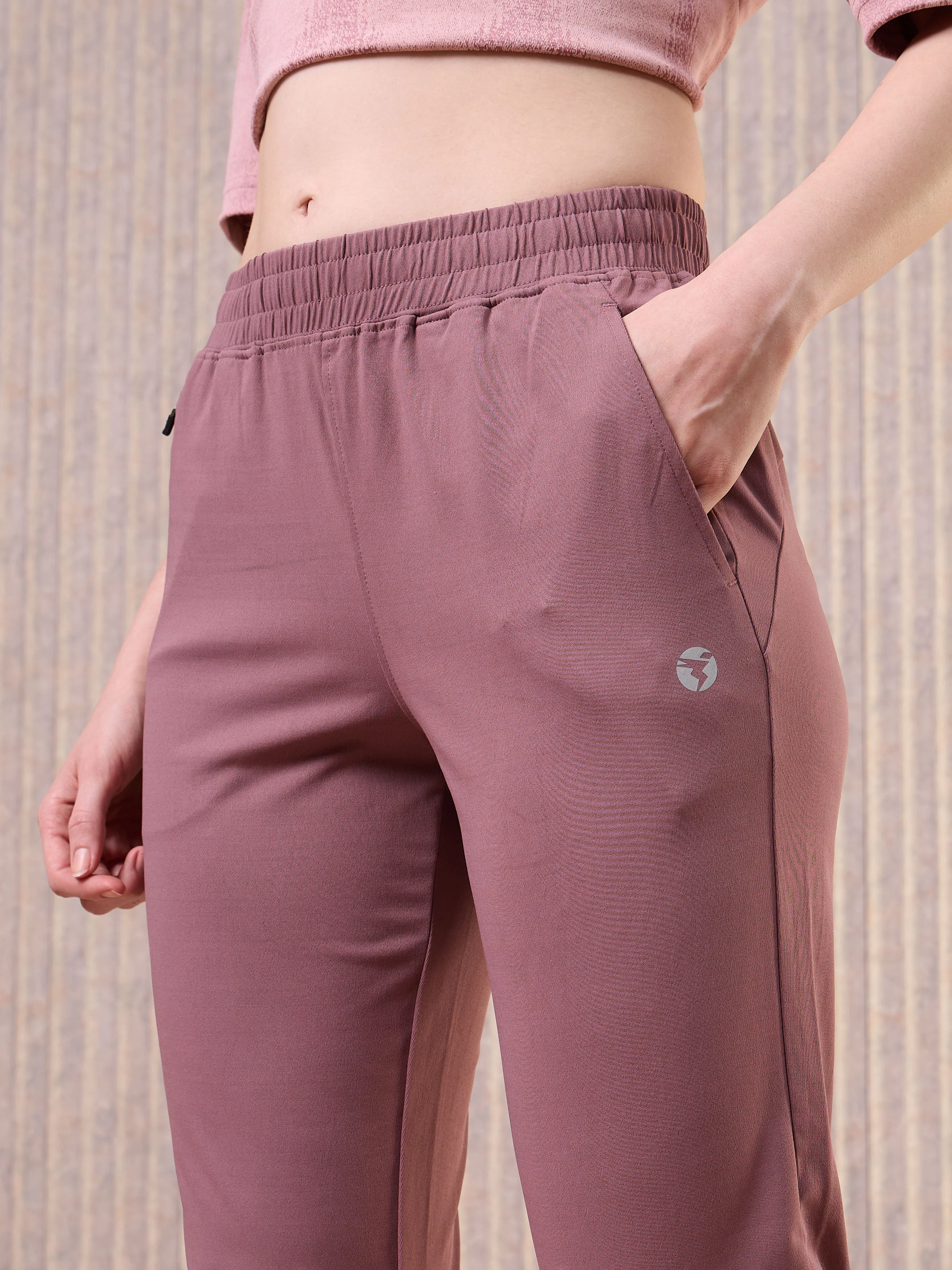 Women Solid Straight Fit Trackpants with 4 Way Crispy - Image 6