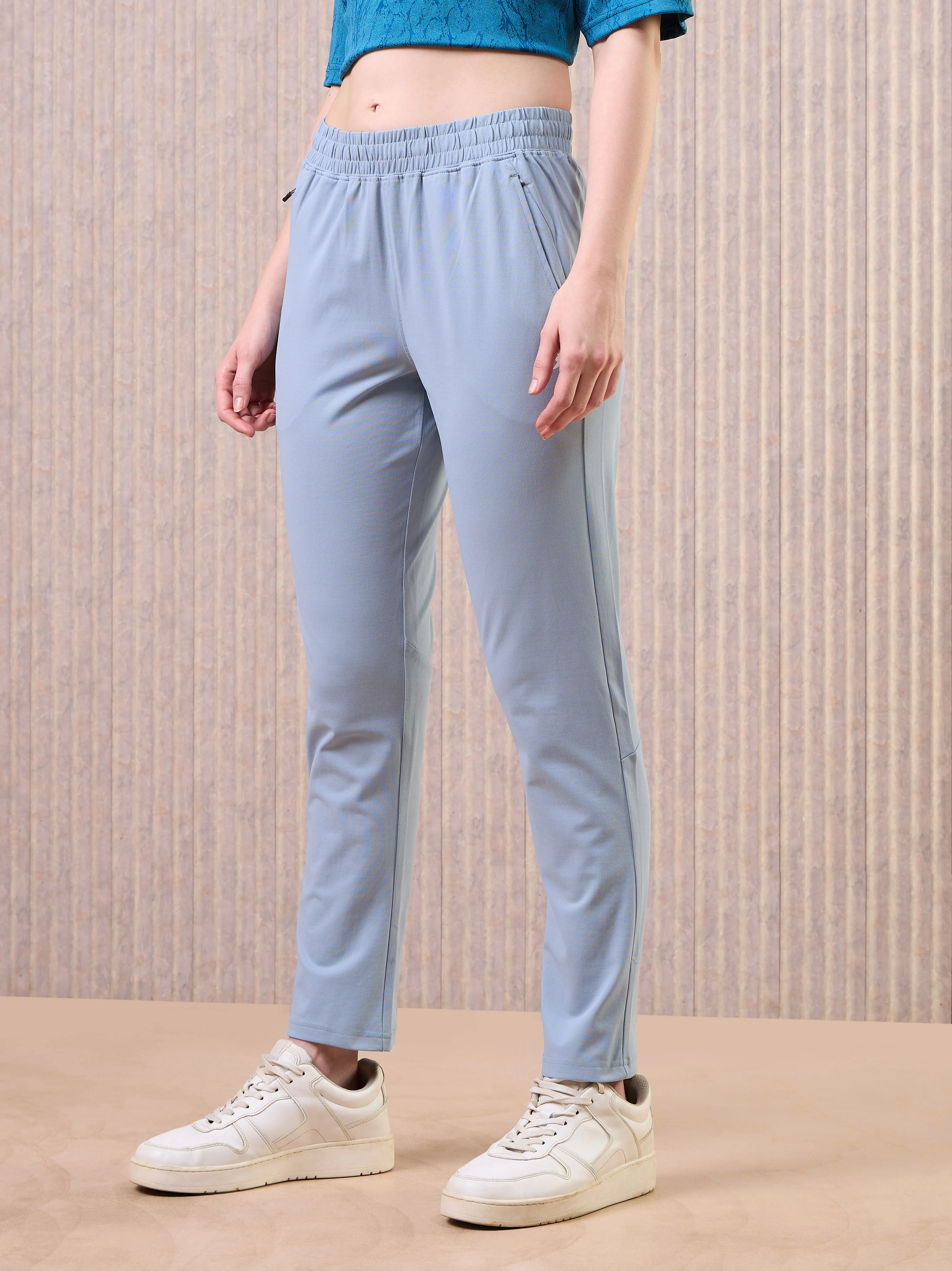Women Solid Straight Fit Trackpants with 4 Way Crispy - Image 4