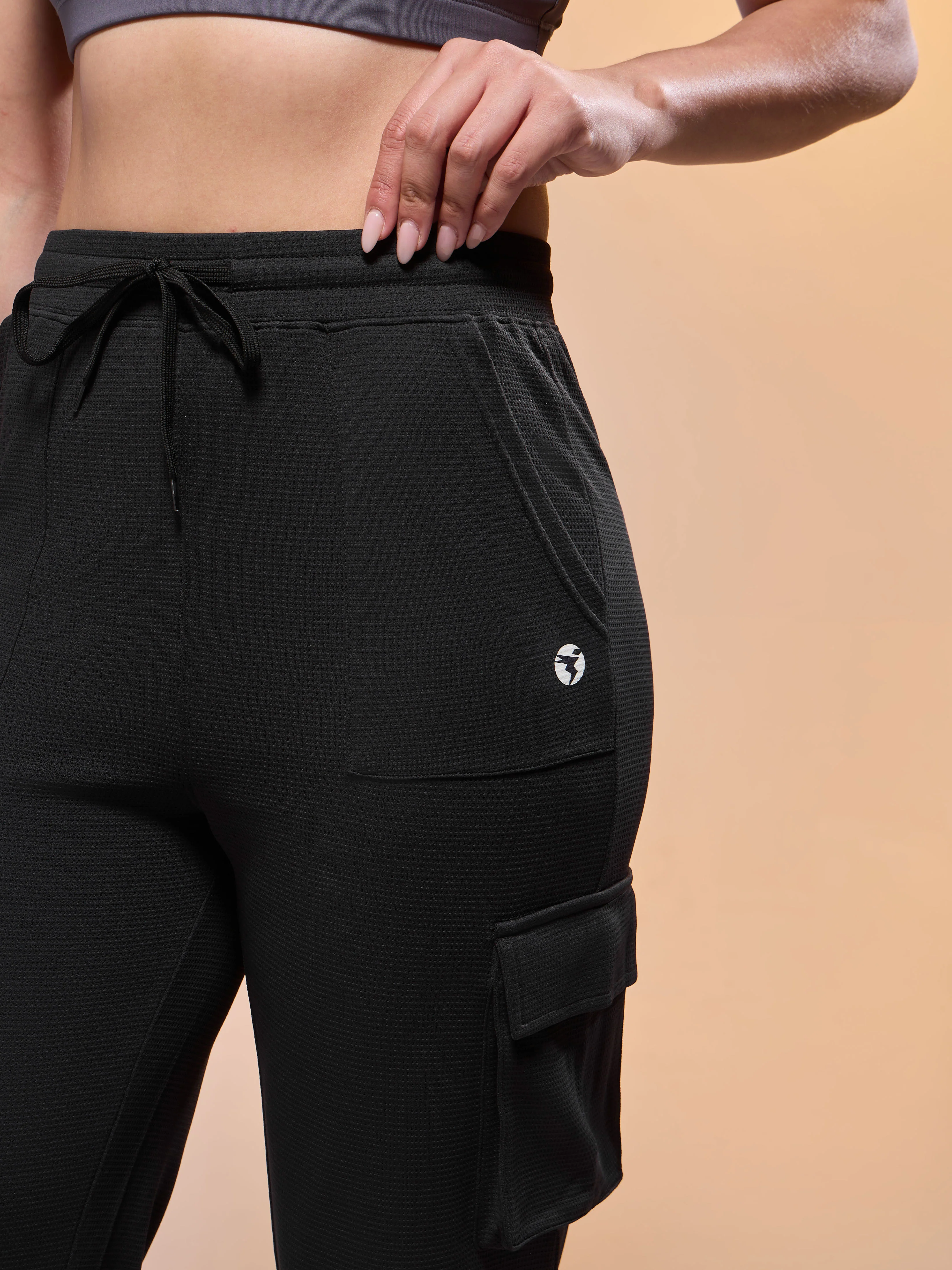 Women Solid Straight Fit Cargo Trackpants with TECHNOCOOL+ - Image 6