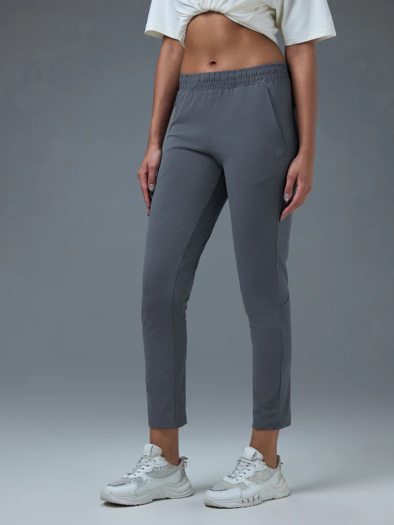 Women Solid Straight Fit Trackpants with 4 Way Crispy - Image 4