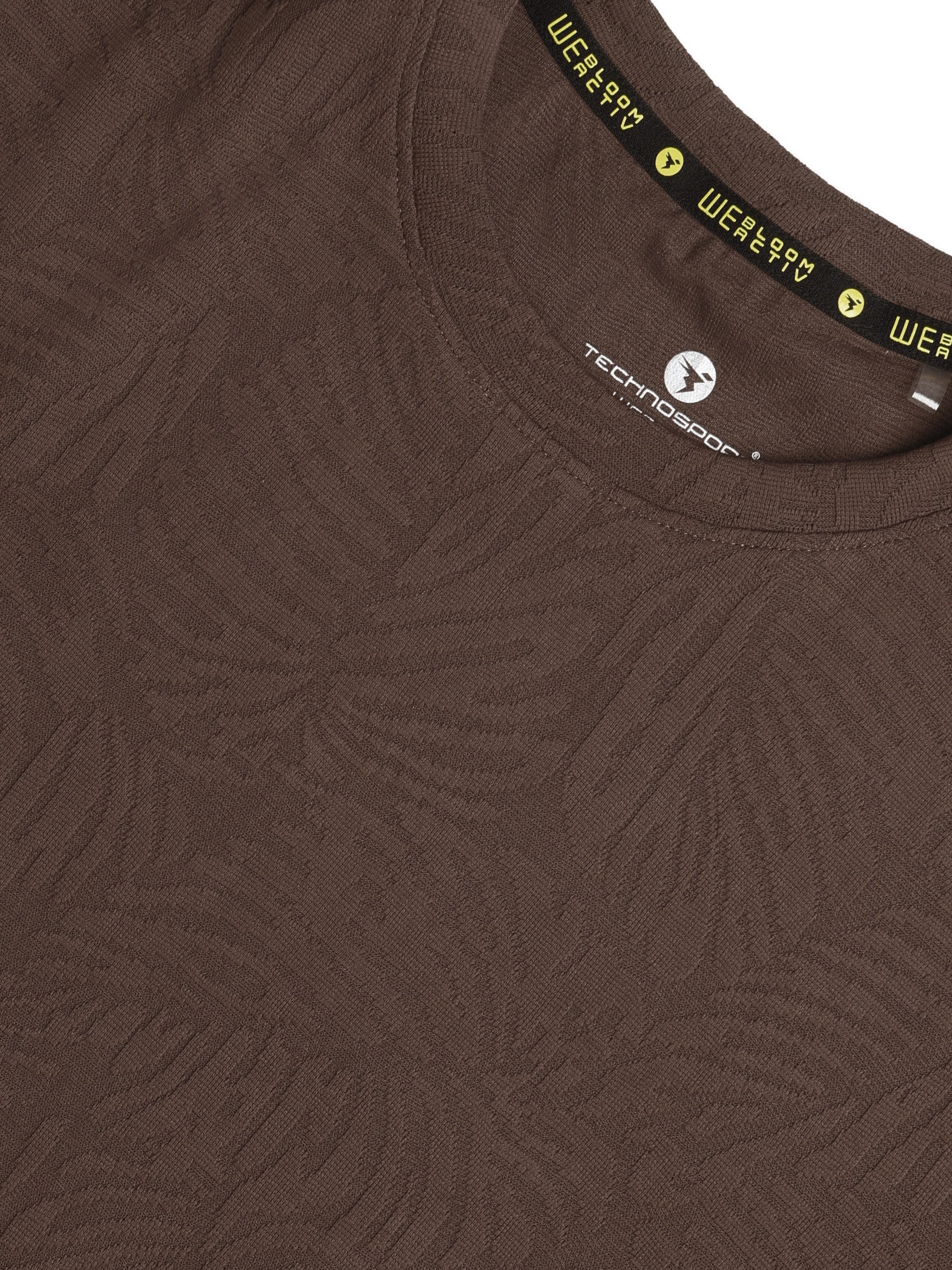 Women Textured Relaxed Fit Round Neck T-shirt with COTFLEX - Image 6