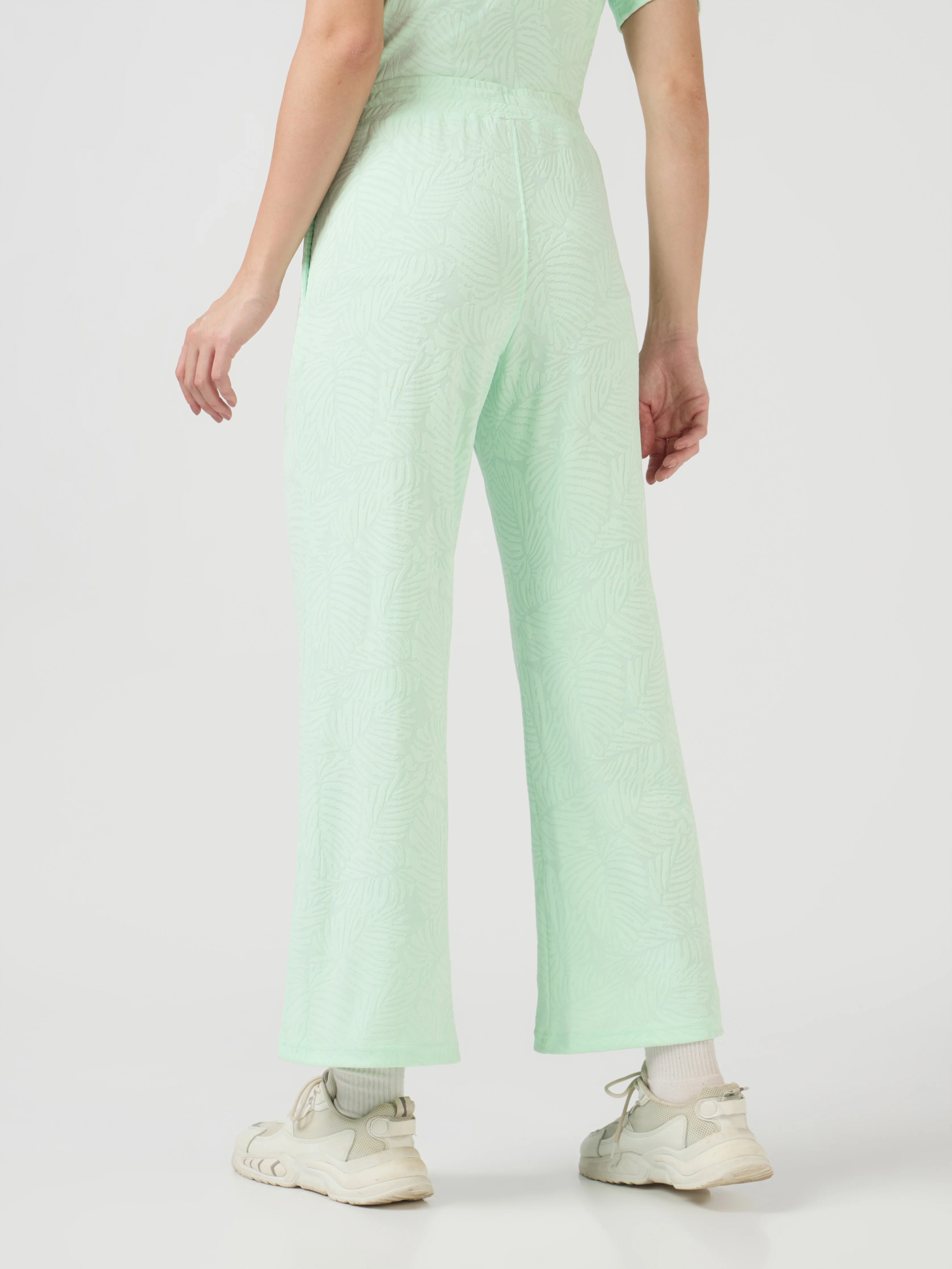 Women Textured Straight Fit Trackpants with COTFLEX - Image 3