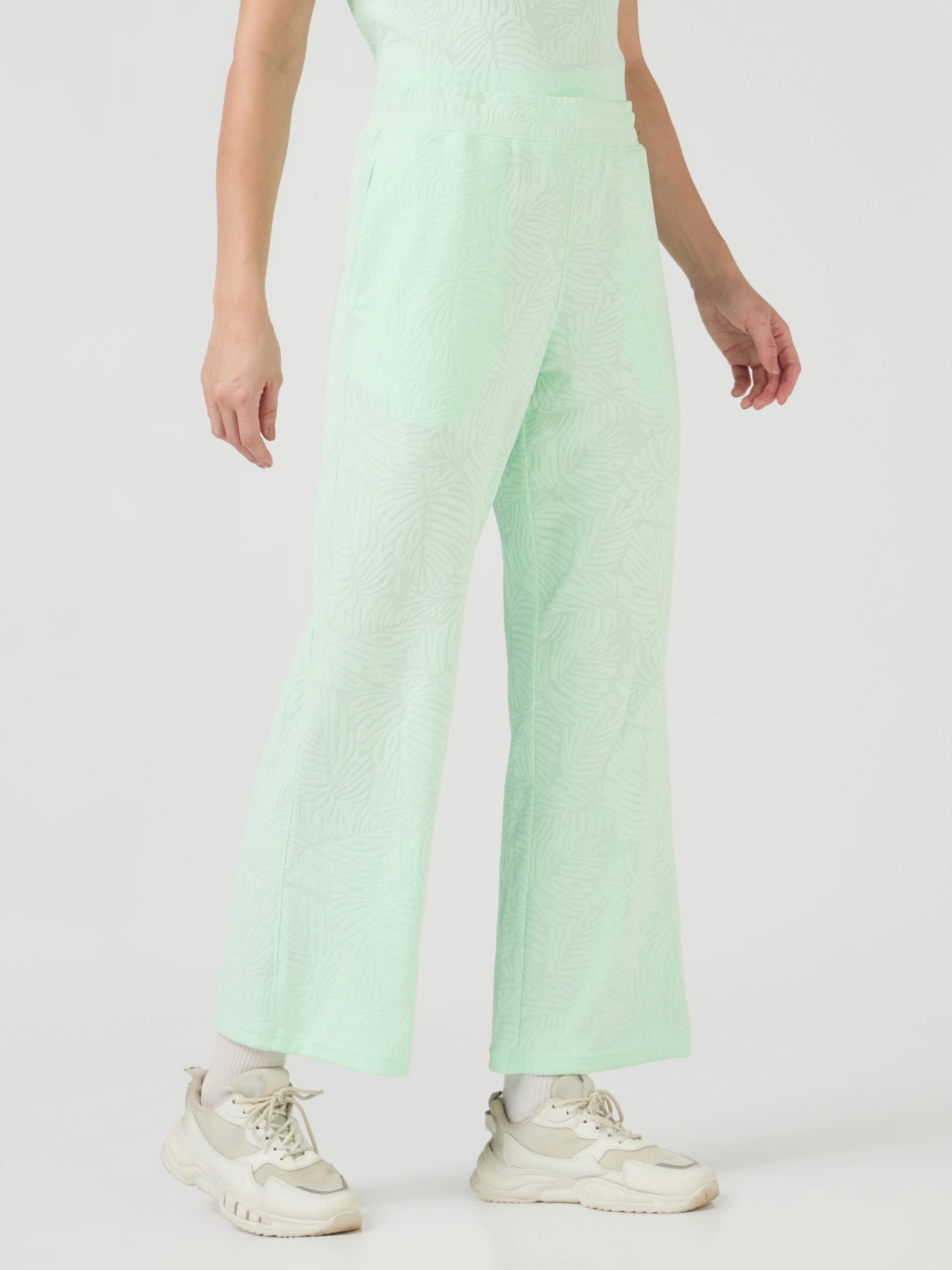 Women Textured Straight Fit Trackpants with COTFLEX - Image 4
