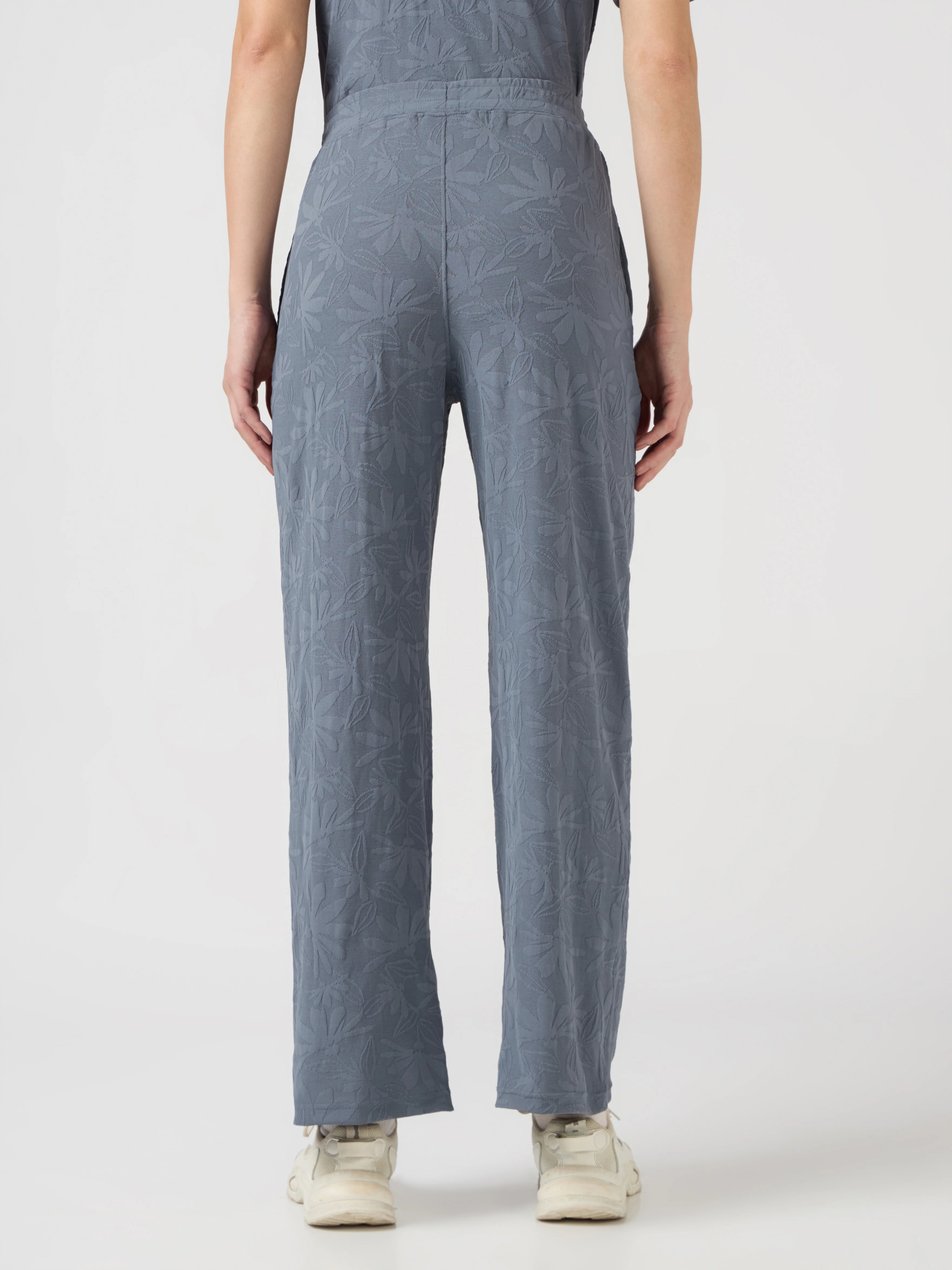 Women Textured Straight Fit Trackpants with COTFLEX - Image 3