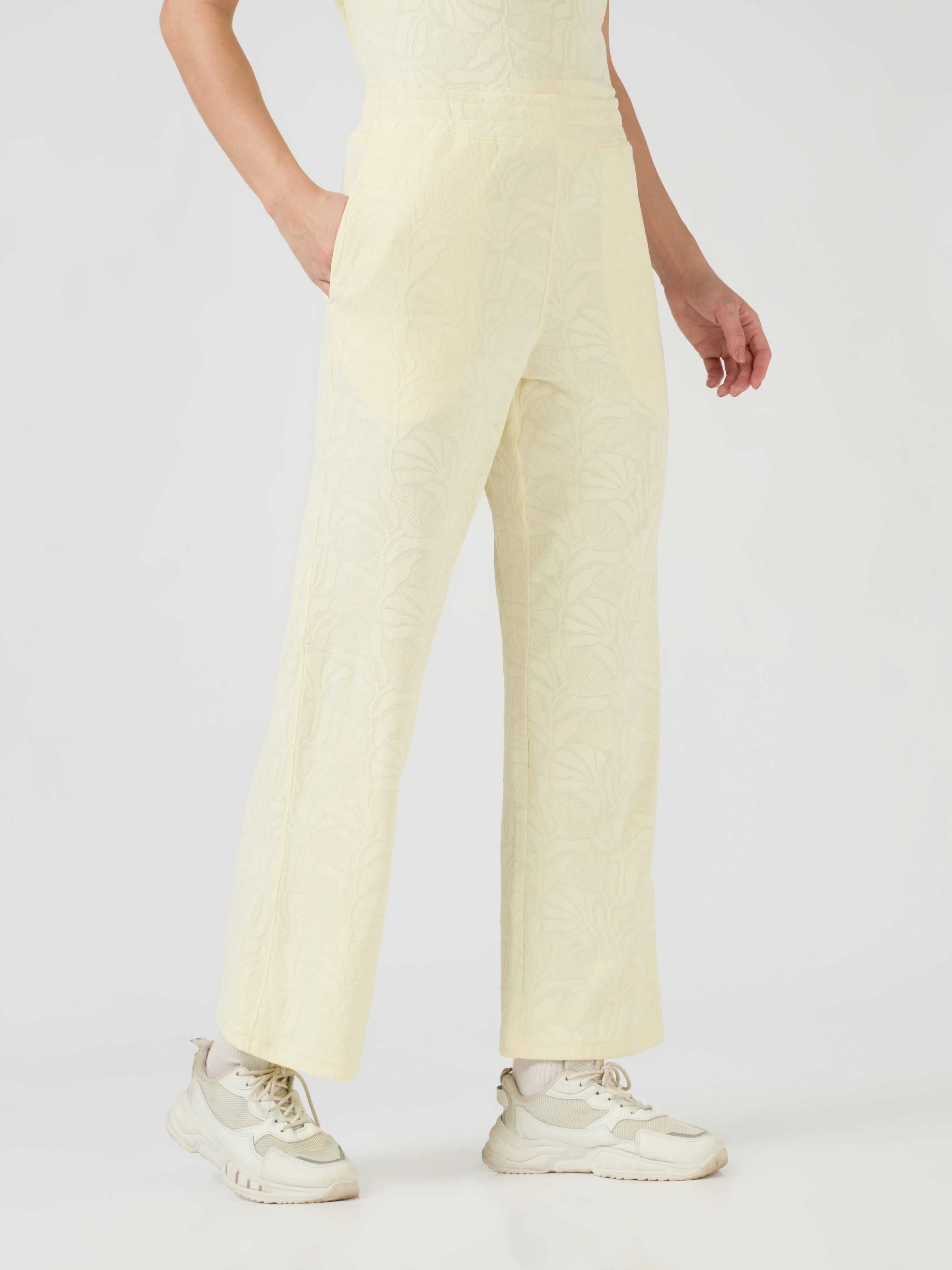 Women Textured Straight Fit Trackpants with COTFLEX - Image 4