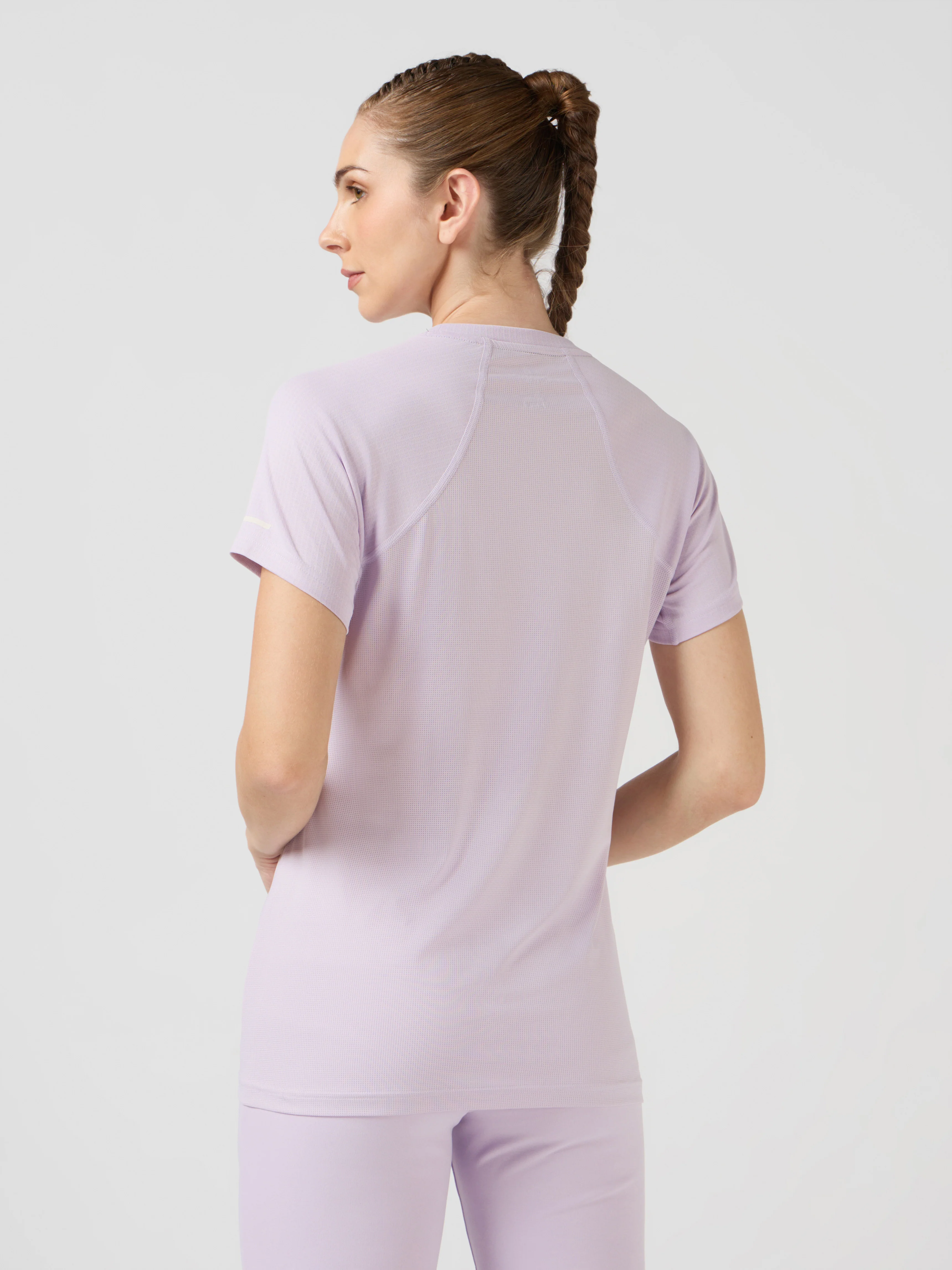 Women Typography Print Regular Fit Round Neck Sports Tee with TECHNOCOOL+ - Image 3